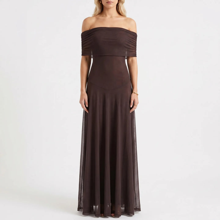 Abito Elegante Con Scollatura Dritta