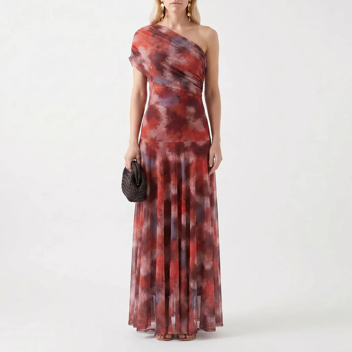 Abito Elegante Con Scollatura Dritta