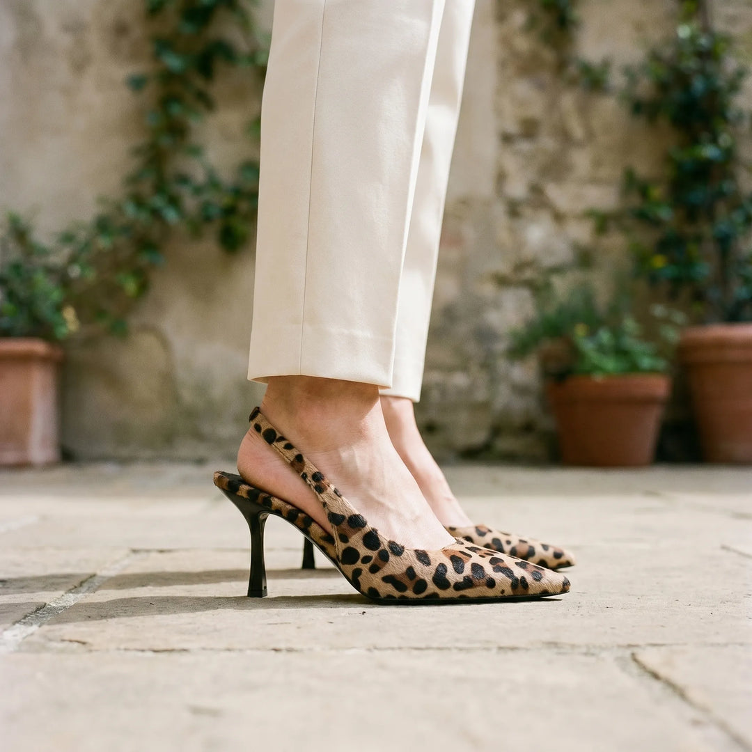 Décolleté Slingback Leopardate