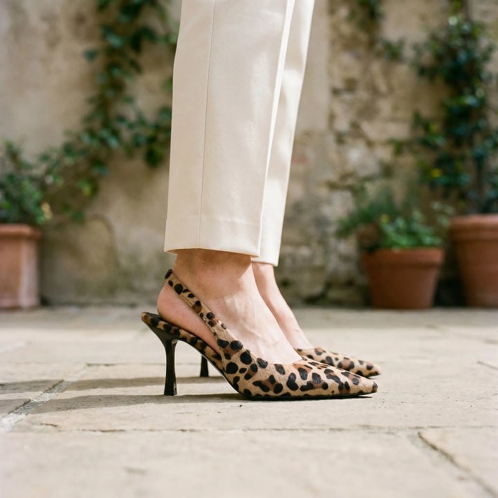 Décolleté Slingback Leopardate