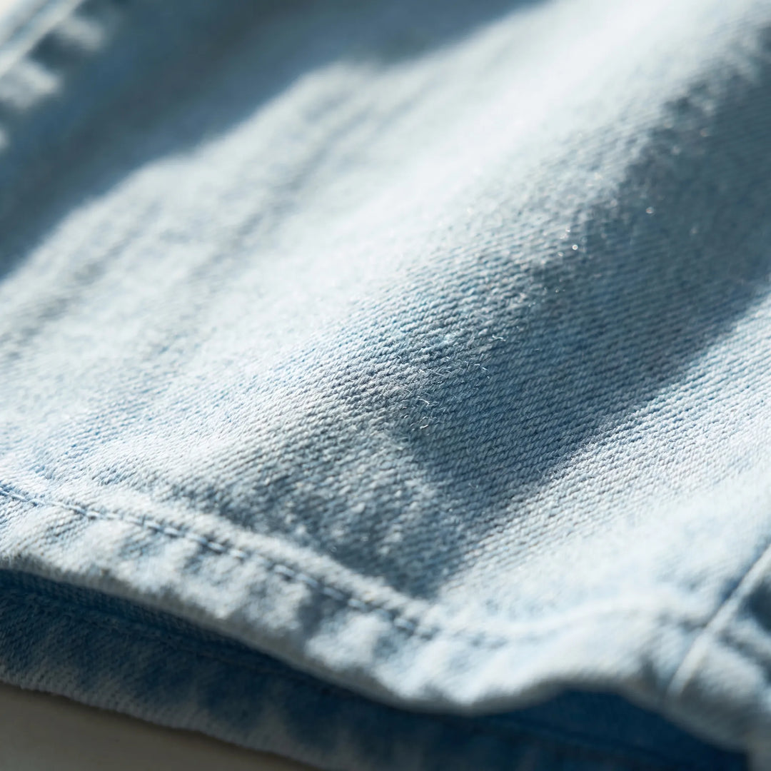 Jeans A Gamba Larga Lavaggio Chiaro 