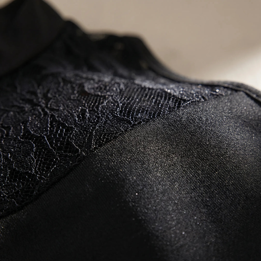 Maglia Senza Maniche Con Inserto In Pizzo