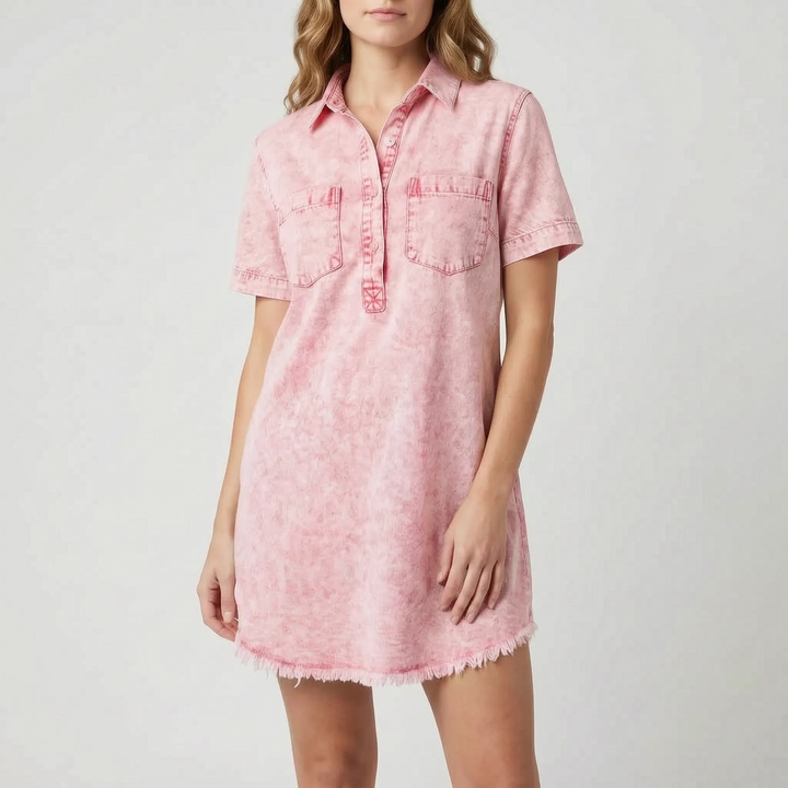 Vestito Corto A Camicia