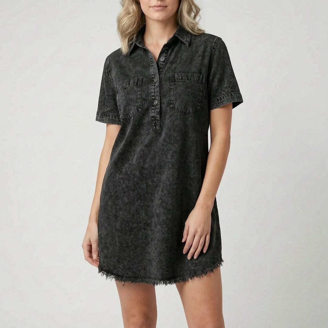 Vestito Corto A Camicia