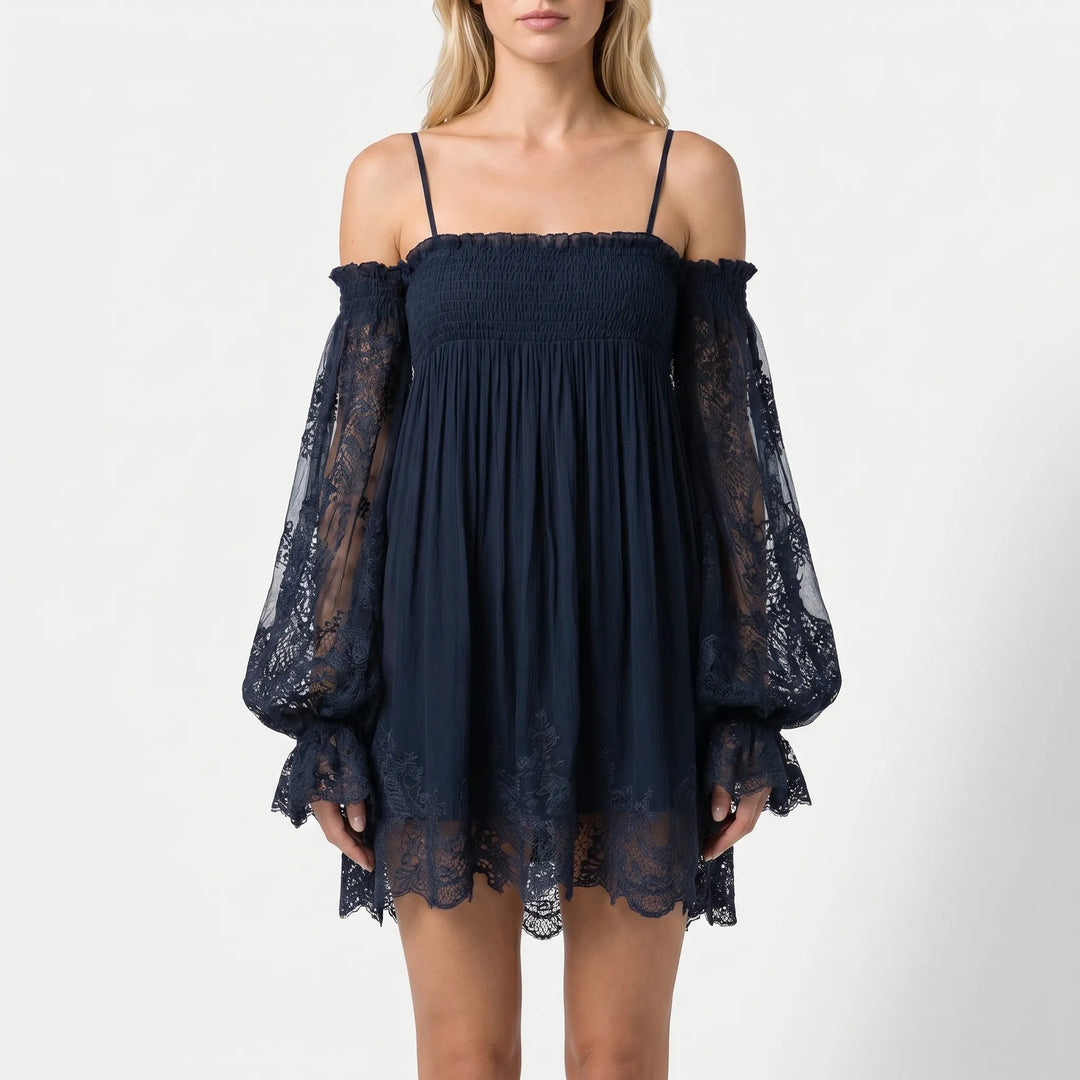 Vestito Fluido In Stile Boho Con Spalle Scoperte