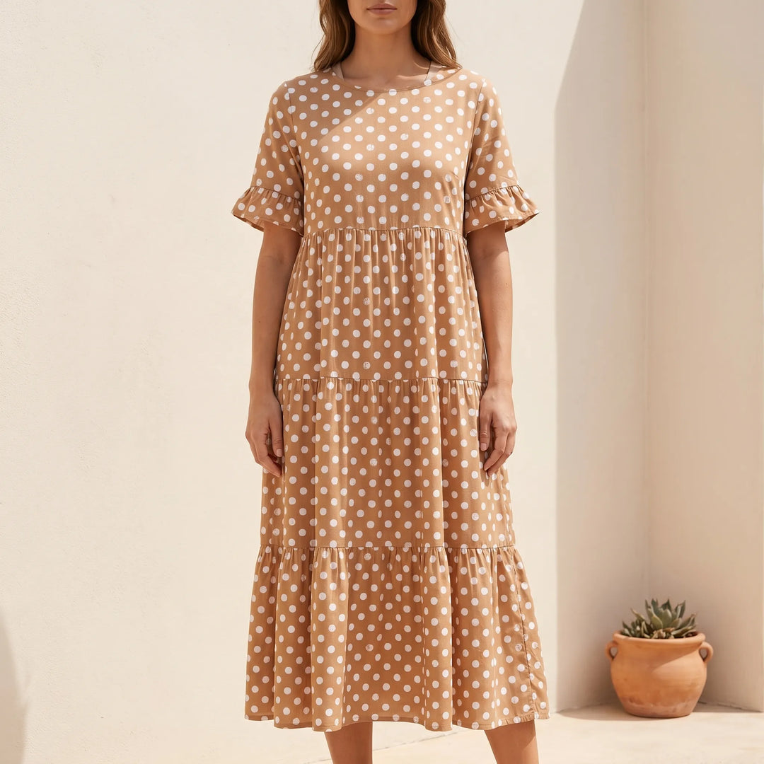 Vestito Midi A Pois